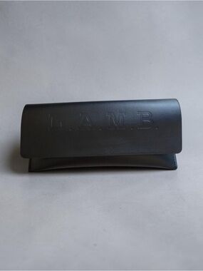 L.A.M.B. Black Embossed Leather Glasses Case